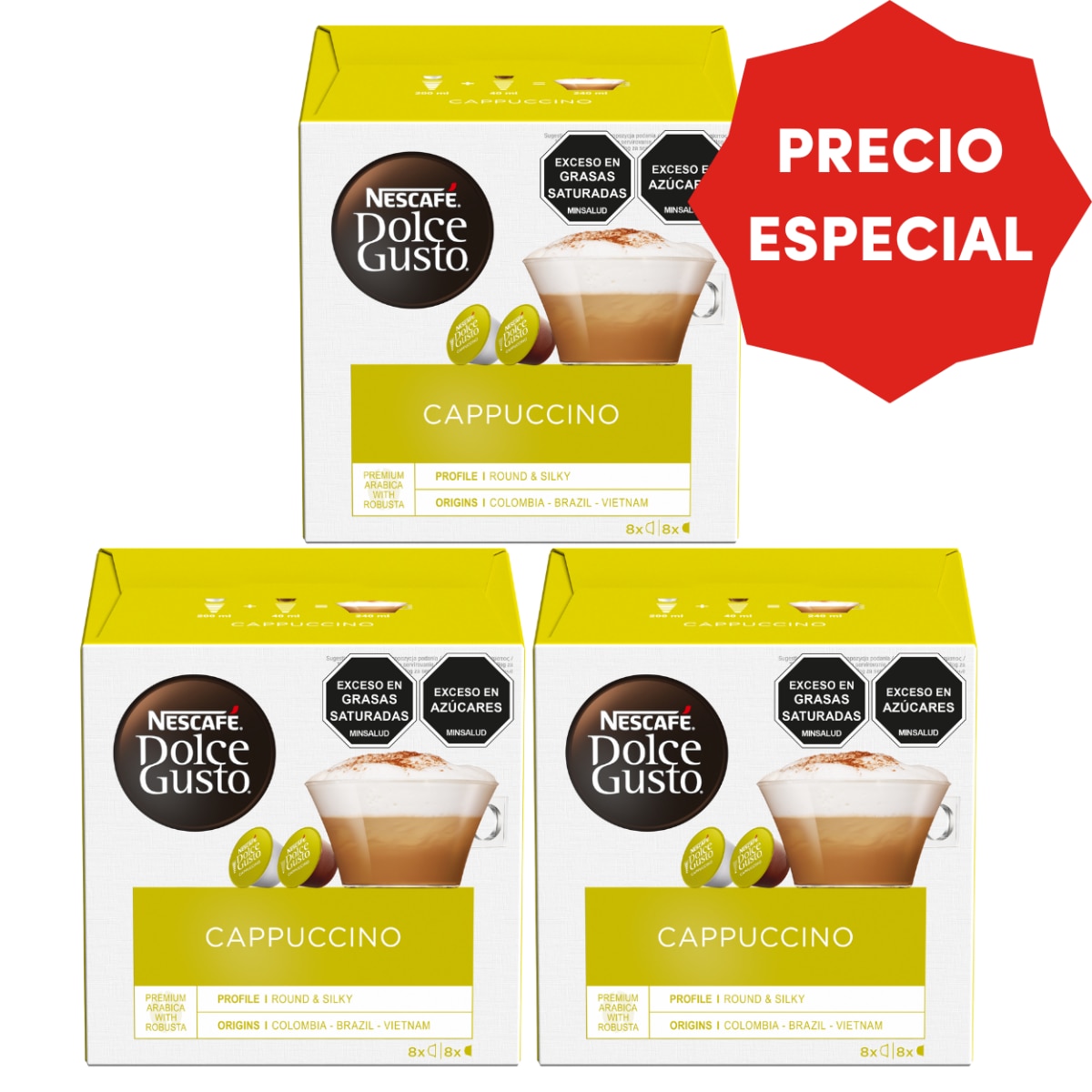 CAPPUCCINO PACK X3 - 48 CÁPSULAS