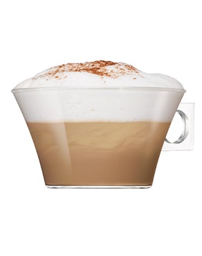 Un cappuccino NESCAFÉ® Dolce Gusto® recién preparado en una máquina